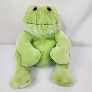 Dakin Lou Rankin Happy Herbert Lime Green Frog Plush 8" Sitting Stuffed Animal